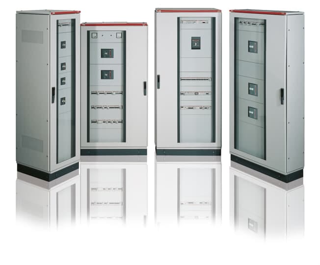 ABB - N.3 cover e 3 otturatori fer. DIN 36mod RAL7035 per pannelli.