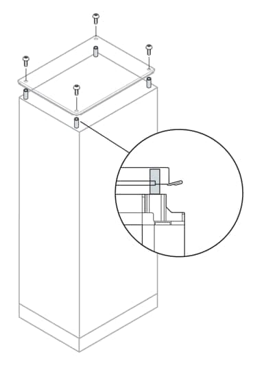 ABB - Kit aerazione tetto (IP20) con ventilazione UPPER IS2 per un'efficace circolazione dell'aria.