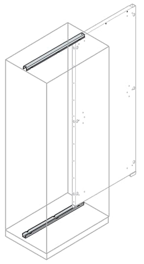 ABB - Binario laterale per inserimento piastra lungo 400mm per installazione laterale di piastre larghe 400mm.