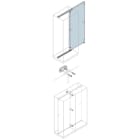 ABB - N.2 piani di lavoro posteriore 1800x800 con tracce e kit di unione + N.2 piani di lavoro frontali magnetici 1800x800 con cestino e kit di unione.