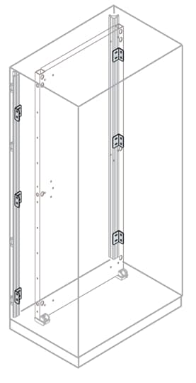 ABB - N°6 fixing back plate/uprights brakets RINFORZI INTERMEDI FISSAGGIO PIASTRA. EA2117