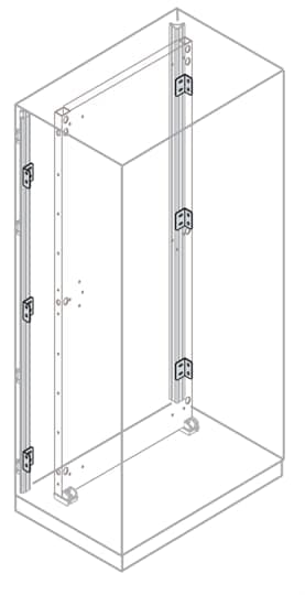 ABB - N°6 fixing back plate/uprights brakets RINFORZI INTERMEDI FISSAGGIO PIASTRA. EA2117