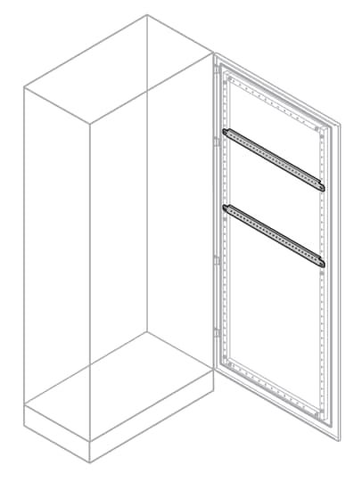 ABB - N.2 profili orizzontali H=35mm L=600mm sezioni per installazioni precise e stabili.