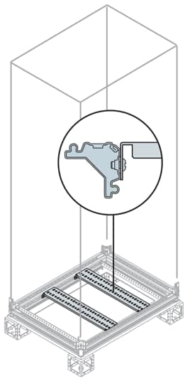 ABB - N.2 middle upright crosspieces and traverse per base D=800mm P=800mm.