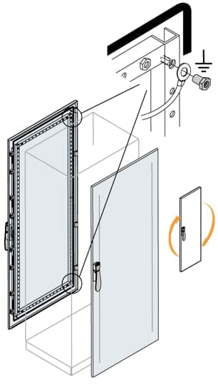 ABB - Porta cieca 1800x800mm (HxL) 7035.