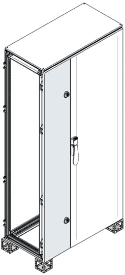 ABB - Cable control blind door 1800x200mm 7035 porta cieca VC 1800x200mm (HxL) EC1880VC2K