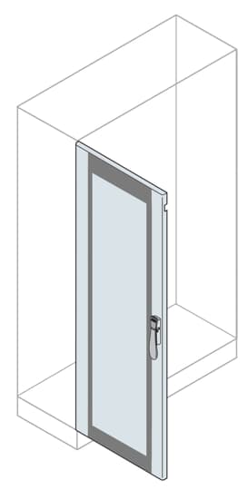 ABB - Porta Vetro Doppia 2000x800mm (HxL) con Doppia Anta Trasparente 7035.