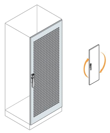 ABB - Porta aerata per armadi server 180° apertura 2000x800mm.