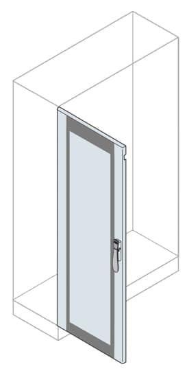 ABB - Porta vetro trasparente doppia 2200x800mm (HxL) 7035.