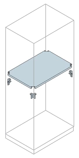 ABB - Pannello divisorio orizzontale 800x600mm (LxP) con partizione orizzontale 800x600mm (WxD) per divisione degli spazi.