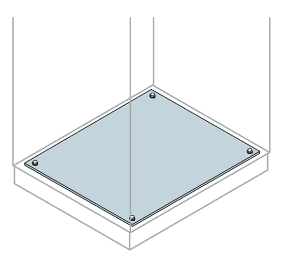 ABB - Floor closing plate flange cavi fisse 1000x500mm(LXP)