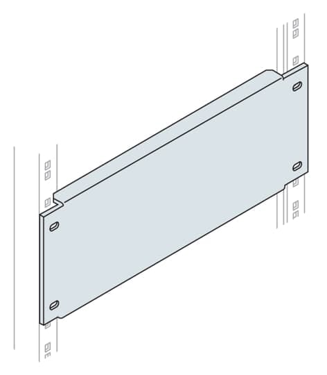 ABB - Pannello cieco per rack zincato RAL 7035 9 HE con accessori inclusi.