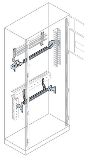 ABB - dinrail w=800mm(36 mod)kit+front support guida l=800mm(36 mod)+supp.fronte