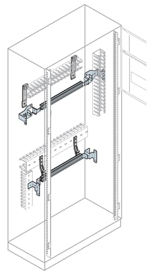 ABB - dinrail w=800mm(36 mod)kit+front support guida l=800mm(36 mod)+supp.fronte