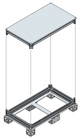 ABB - Base/Top e Testata 1200x400 per un'installazione versatile e resistente.