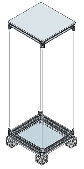 ABB - Base/Top+Cable Contain.Exter.300x400 WxD Testata+Flangia-VC Est.300x400 LxP.