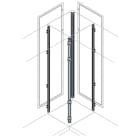 ABB - N.4 montanti e struttura angolo per supporto verticale H=1800mm.