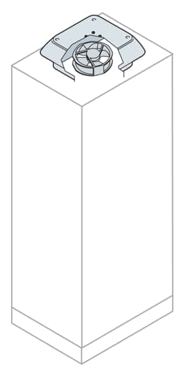 ABB - Ventilatore di scarico 115V-324X324X94LXLXD con cappuccio in plastica e protezione IP54.