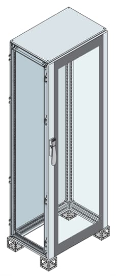ABB - Arm.porta vetro 1800x1000x1000mm (HxLxP) 7035 Glass Door Enclosure 1800x1000x800mm