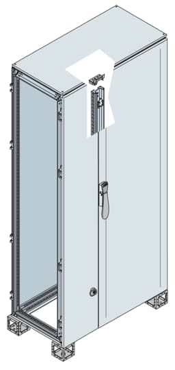 ABB - Encl. doppia porta larghezza 200 1800x1000x6007035 armadio porta cieca VC 200 1800x1000x600 (HxLxP)