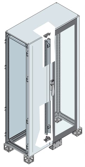 ABB - EN CABINET CO.W=400 T DOOR 2200X1200X500 7035 ARMADIO VETRO VC 400 2200X1200X500 (HXLXP)