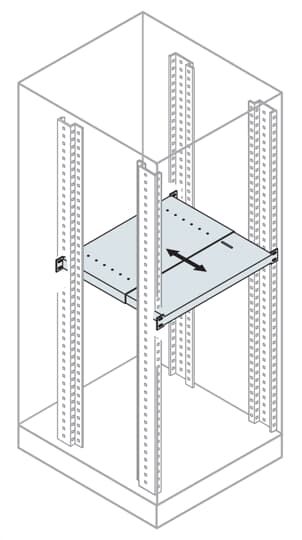 ABB - Sliding shelf d adjust front/back rip fix aggiust in prof mont ant/post.
