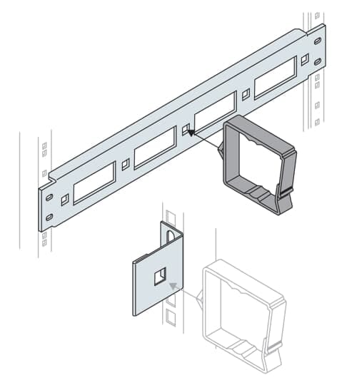 ABB - N° 5 Staffa Guidacavi Singola Bracket Cable Rail Staffa Singola per Guidacavi N° 5
