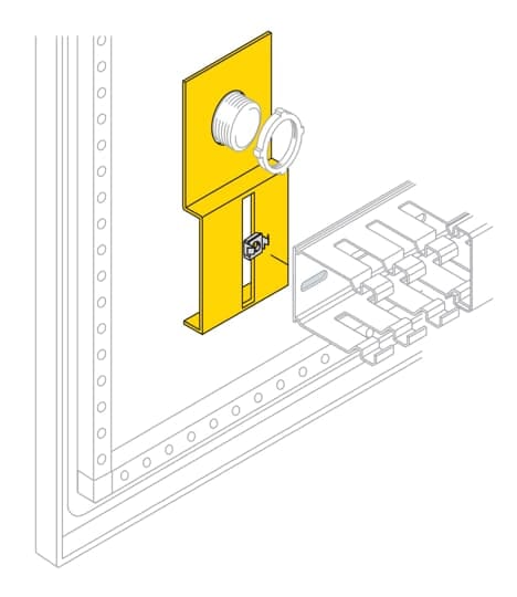 ABB - 100 staffe portacanalina pulsanti d.22 e supporti braccio on pushbutton per condotti.