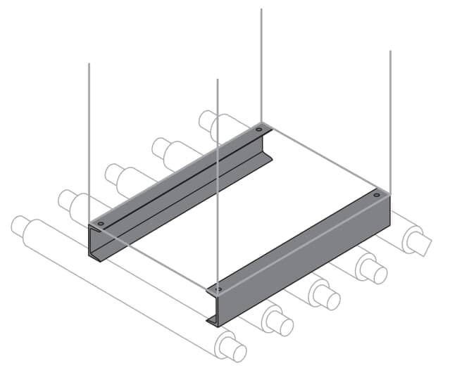ABB - N.2 Zoccoli Rinforzati 100x400mm (HxL) con Base Strip W=400mm
