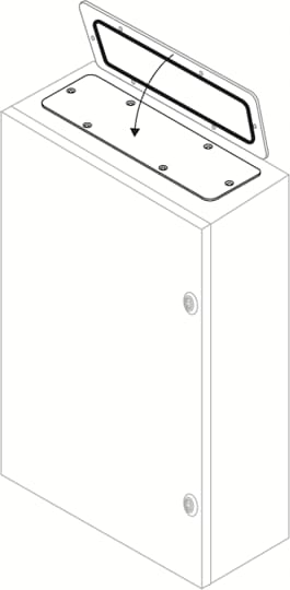 ABB - SRX-FLN8625X SRX Enclosure N.1 flangia passacavi 600x250 LXP.