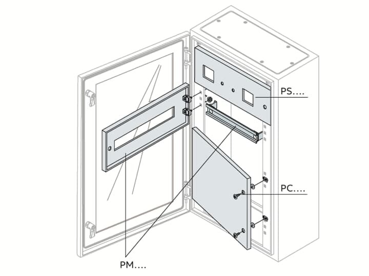 ABB - SR2 Metallic enclosure SR2 PAN.MOD.2 STR.72X72 185X800(HXL)