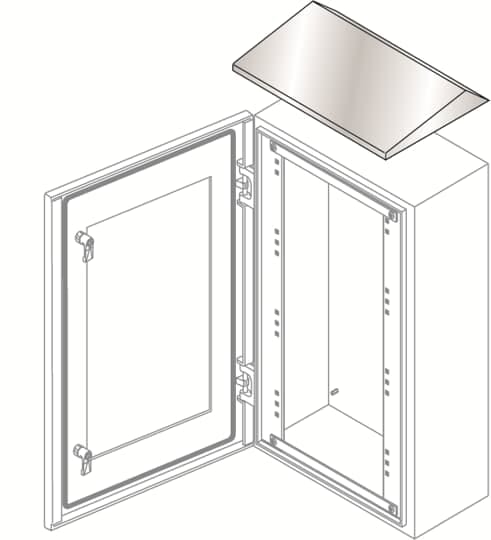 ABB - Tetto paraspruzzi 600x200 inox lxp-srx-tt6020x srx enclosure.