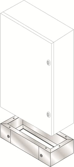ABB - Zoccolo in acciaio inox 400x200x100 LXPXH - Stainless steel plinth 400x200x100 WXDXH