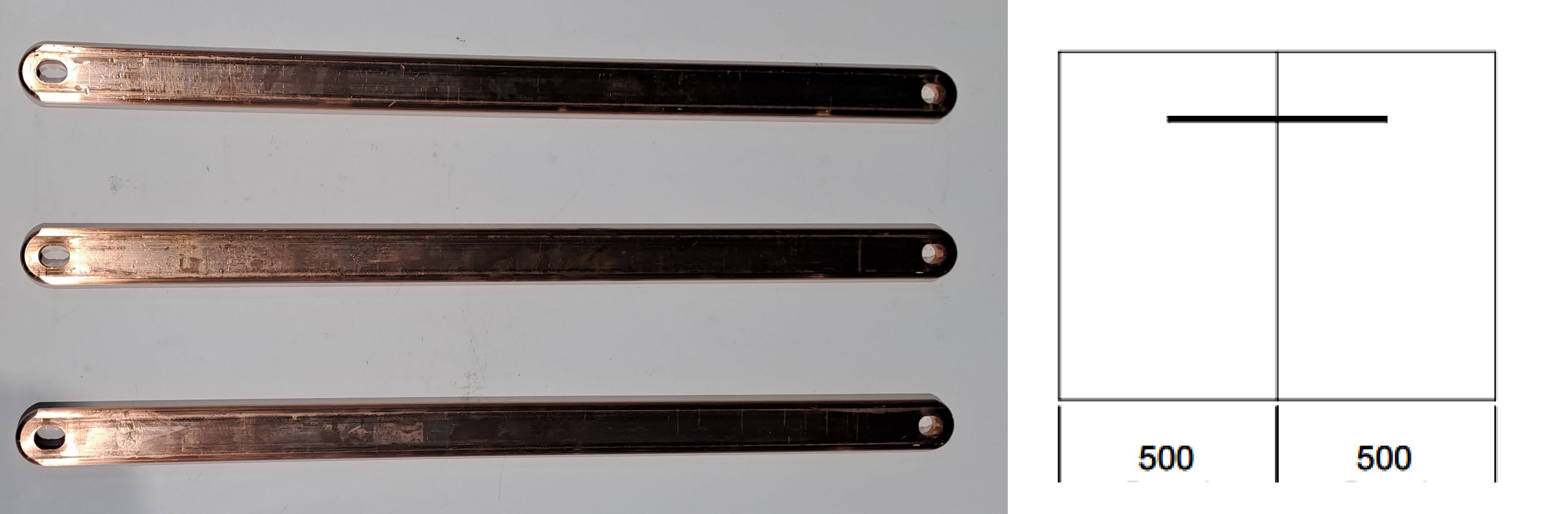 ABB - 3 SBARRE PER UNIRE PANNELLI 500-500