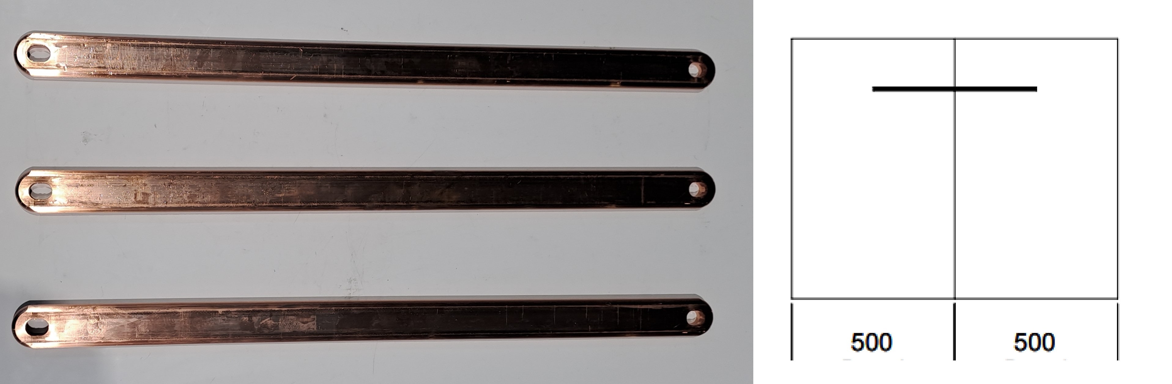 ABB - 3 SBARRE PER UNIRE PANNELLI 500-500