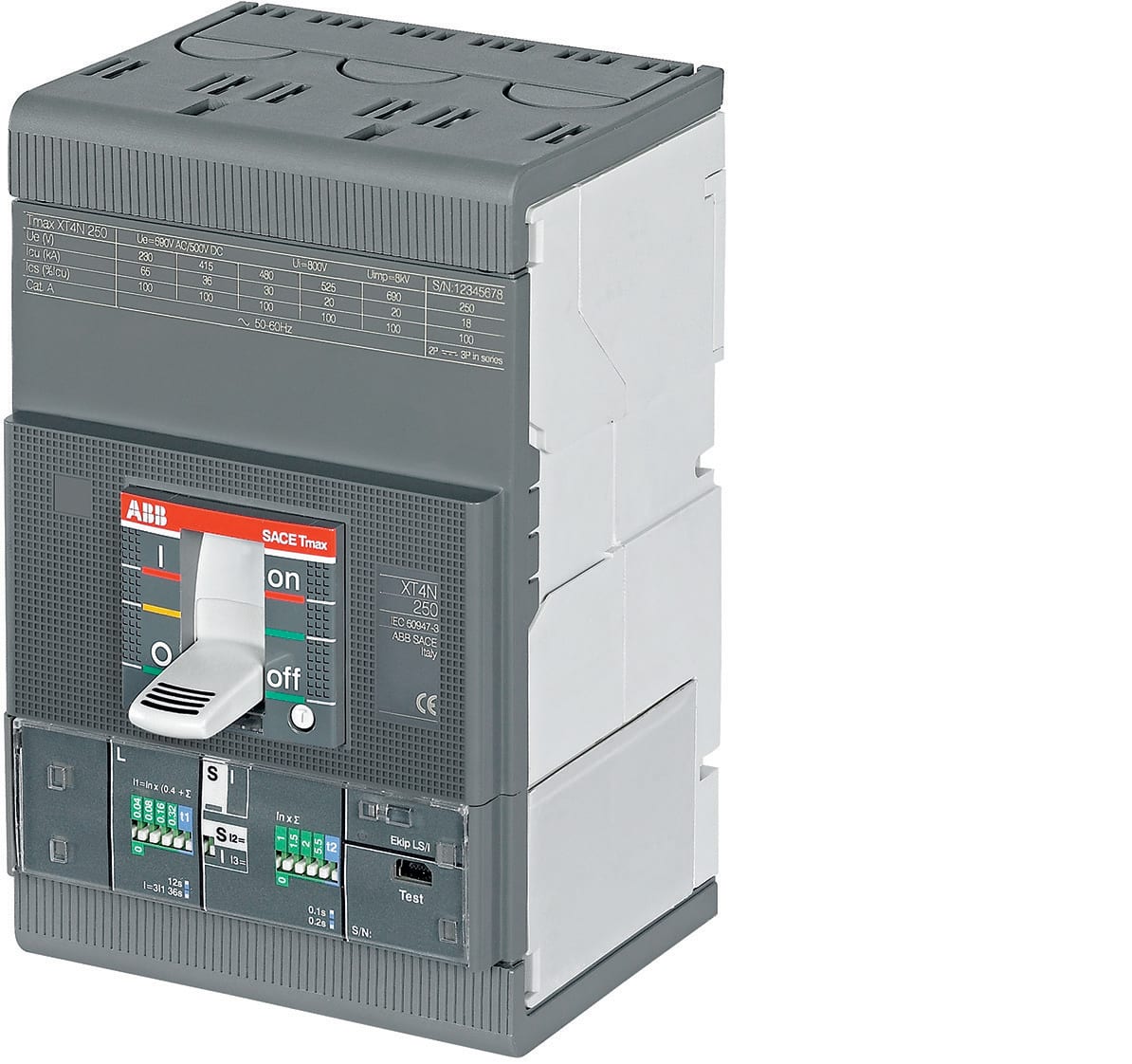 ABB - XT4S 250 EKIP E-LSIG IN=250A 3P F F