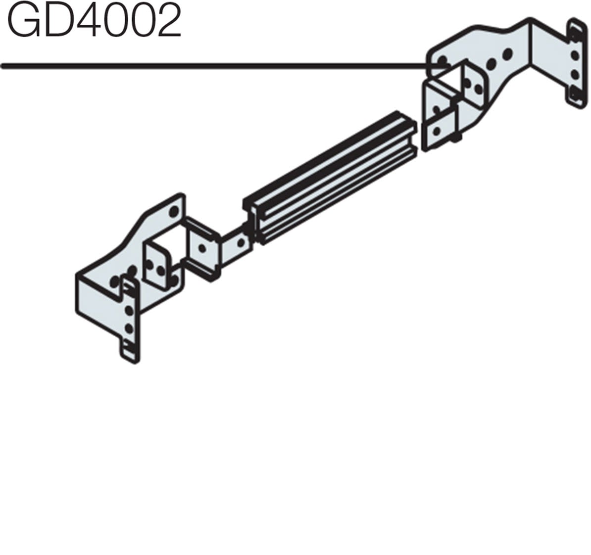 ABB - KIT GUIDA DIN RINFORZATA L=800MM M, K