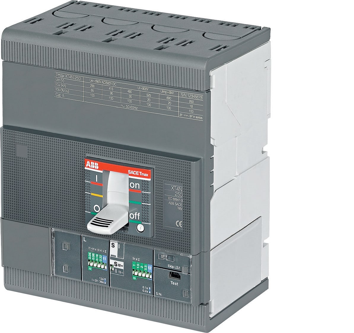 ABB - XT4N 250 EKIP E-LSIG IN=250A 4P F F