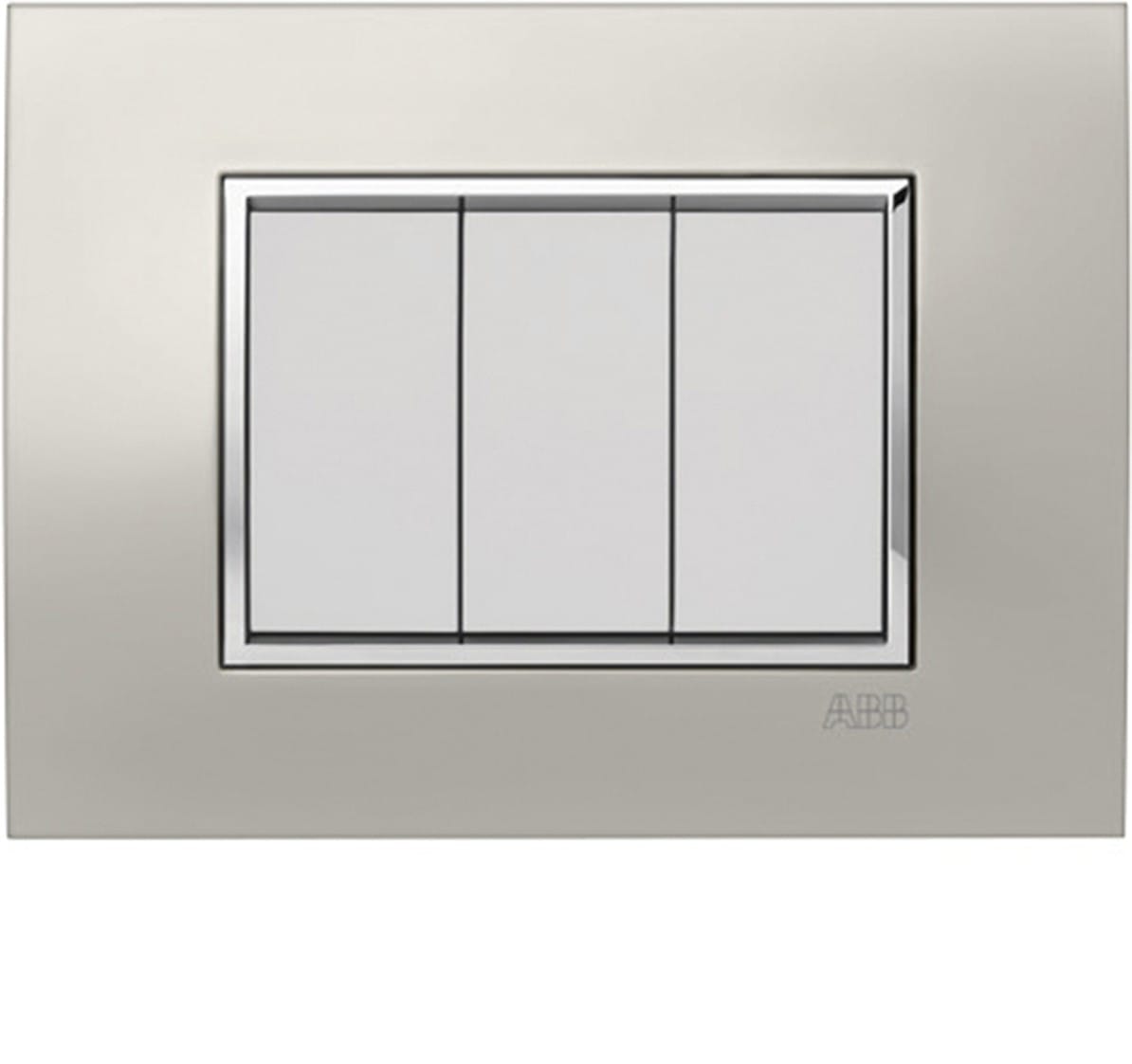 ABB - PLACCA SQUARE METAL ARGENTO LIGHT. 4M 2CSY0411QLZ