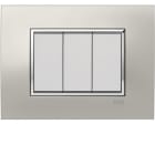 ABB - PLACCA SQUARE METAL ARGENTO LIGHT. 4M 2CSY0411QLZ
