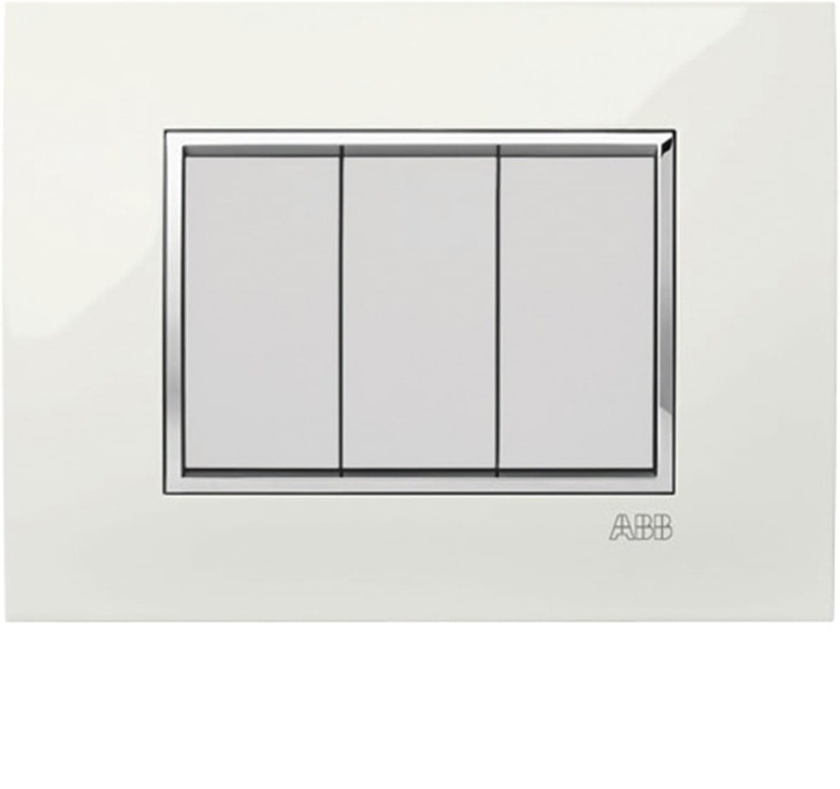 ABB - PLACCA BIANCO 1M E SUPPORTO CONT.