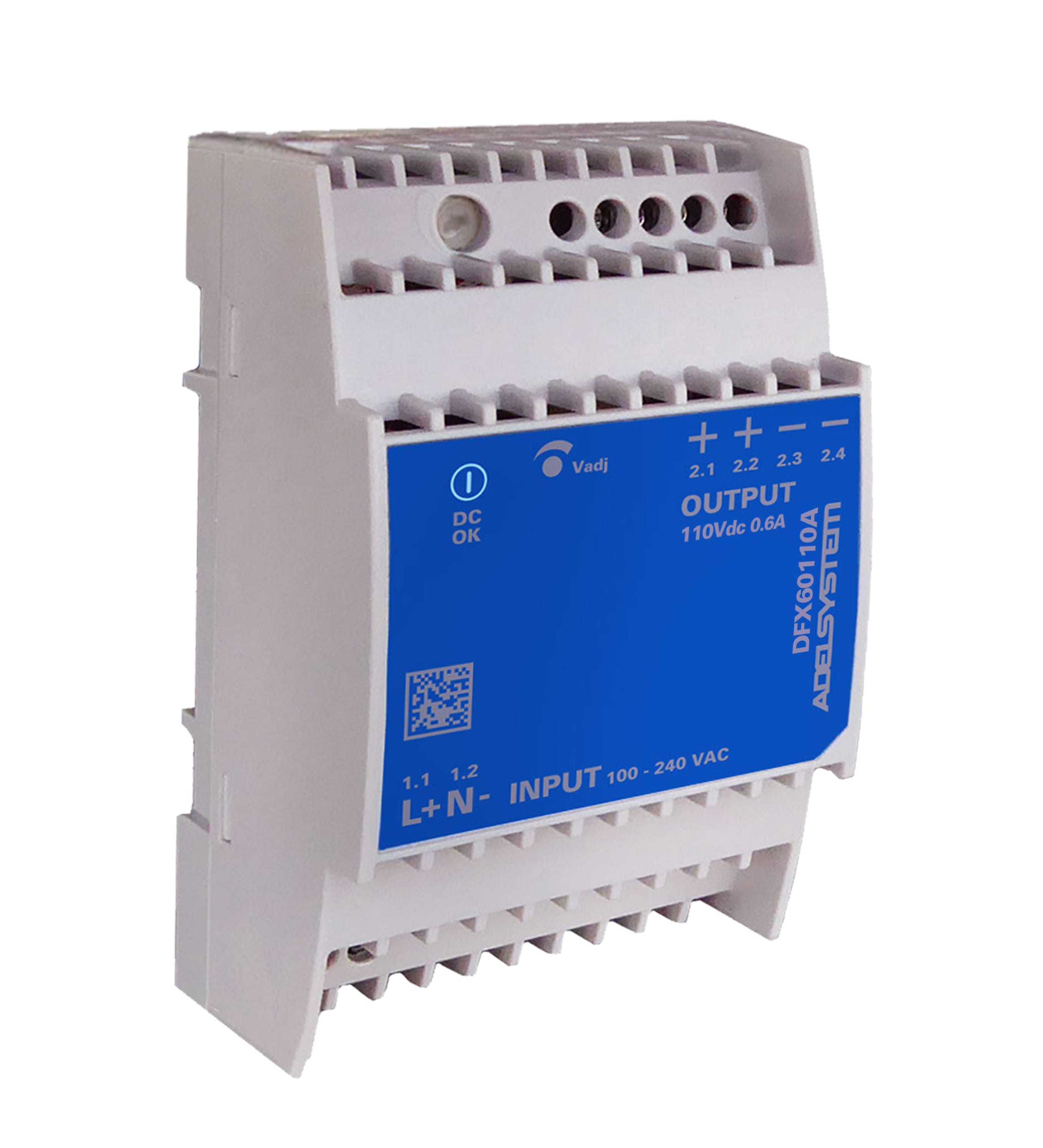 ADEL SYSTEM - Alimentatore industriale monofase ingresso: 115-230Vac uscita: 110V 0.55A