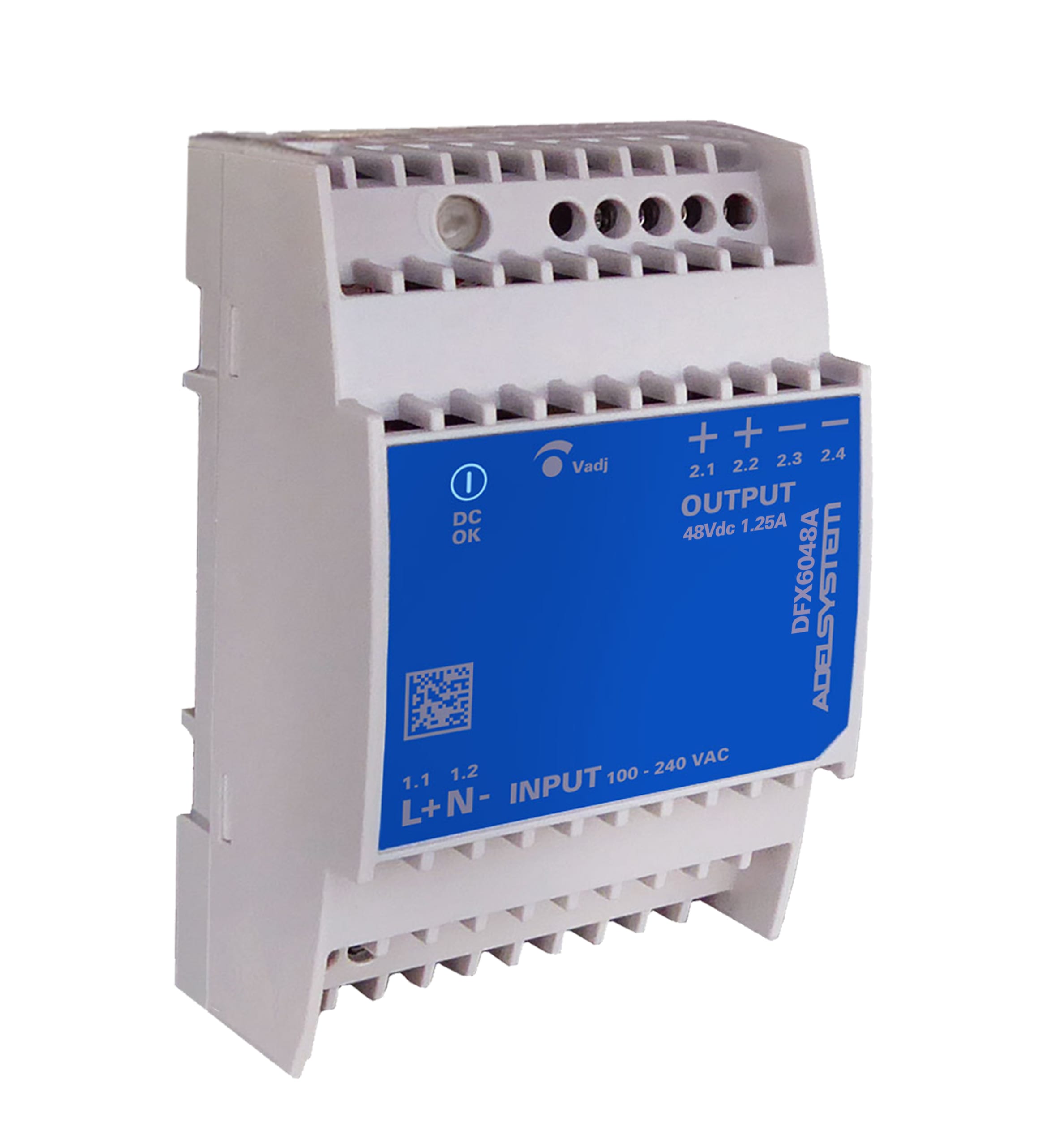 ADEL SYSTEM - Alimentatore industriale monofase ingresso: 115-230Vac uscita: 48V 1.25A