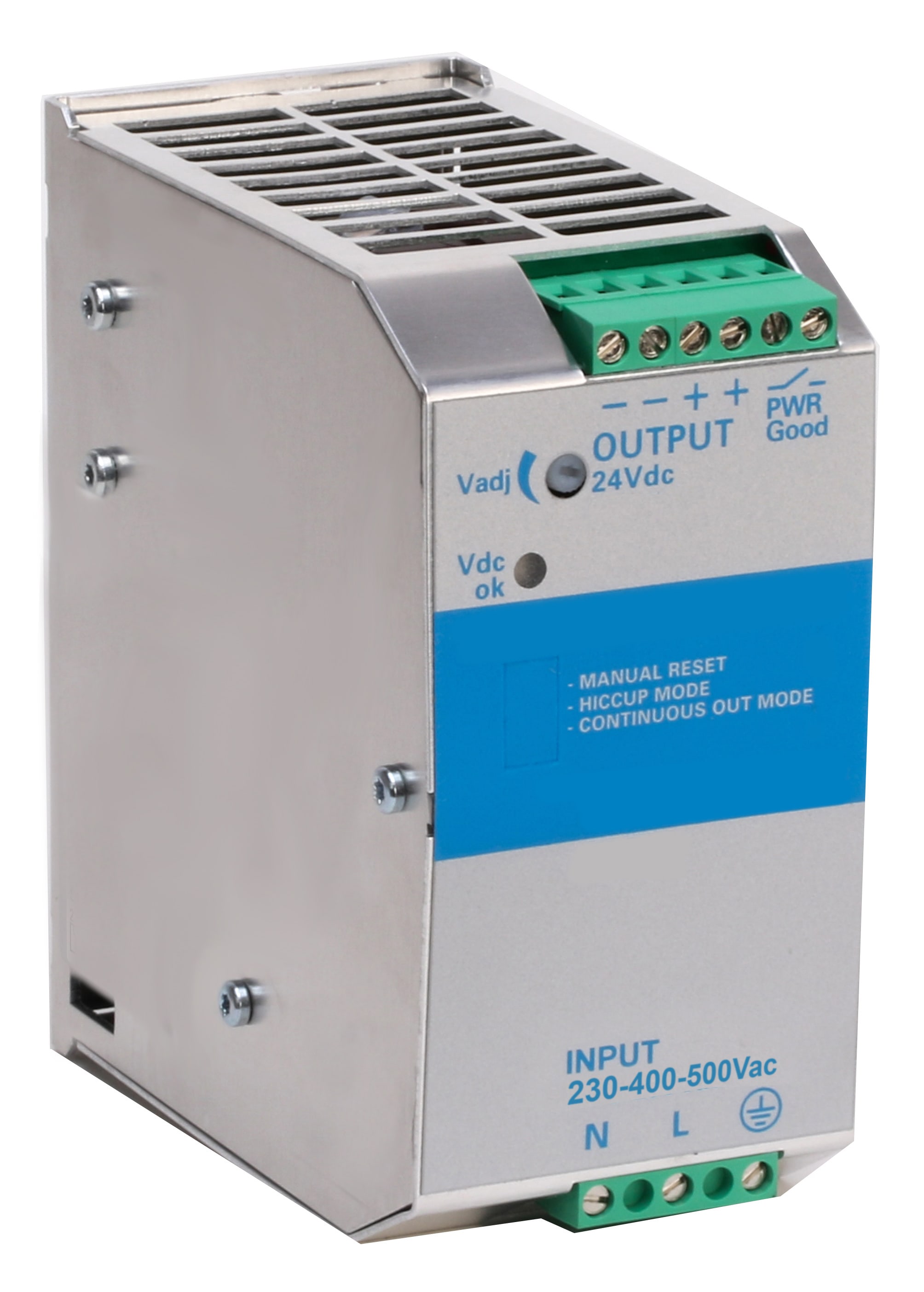 ADEL SYSTEM - Alimentatore industriale bifase ingresso: 230/400-500Vac uscita: 24V 5A