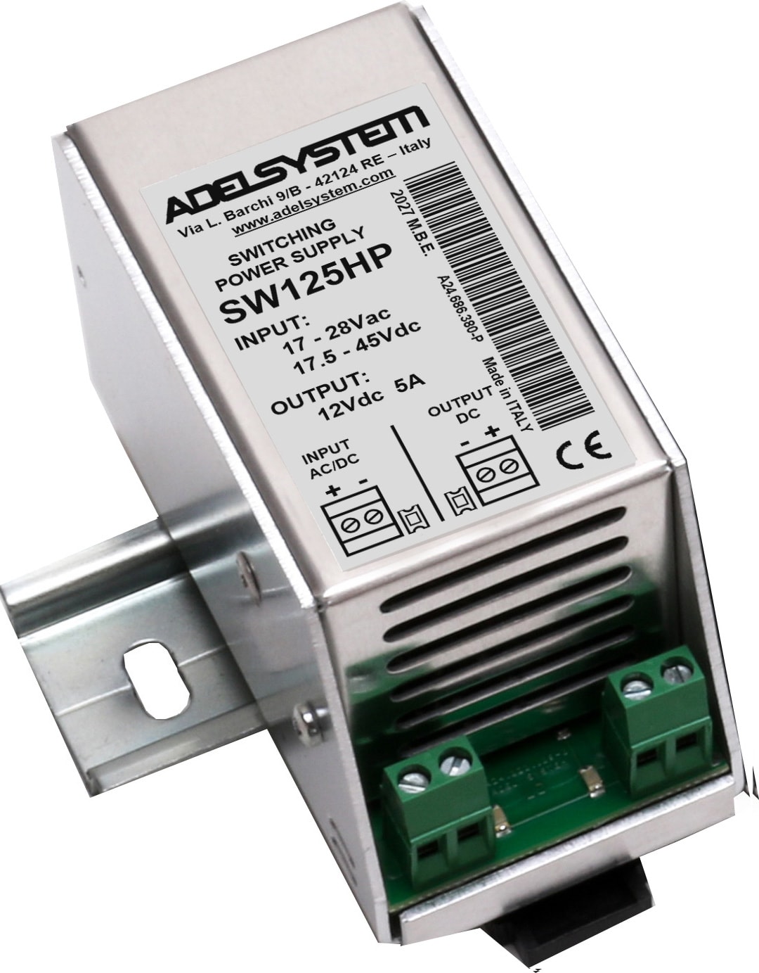 ADEL SYSTEM - Convertitore AC-DC/DC  ingresso: 24Vac / 40Vdc uscita12V 3A