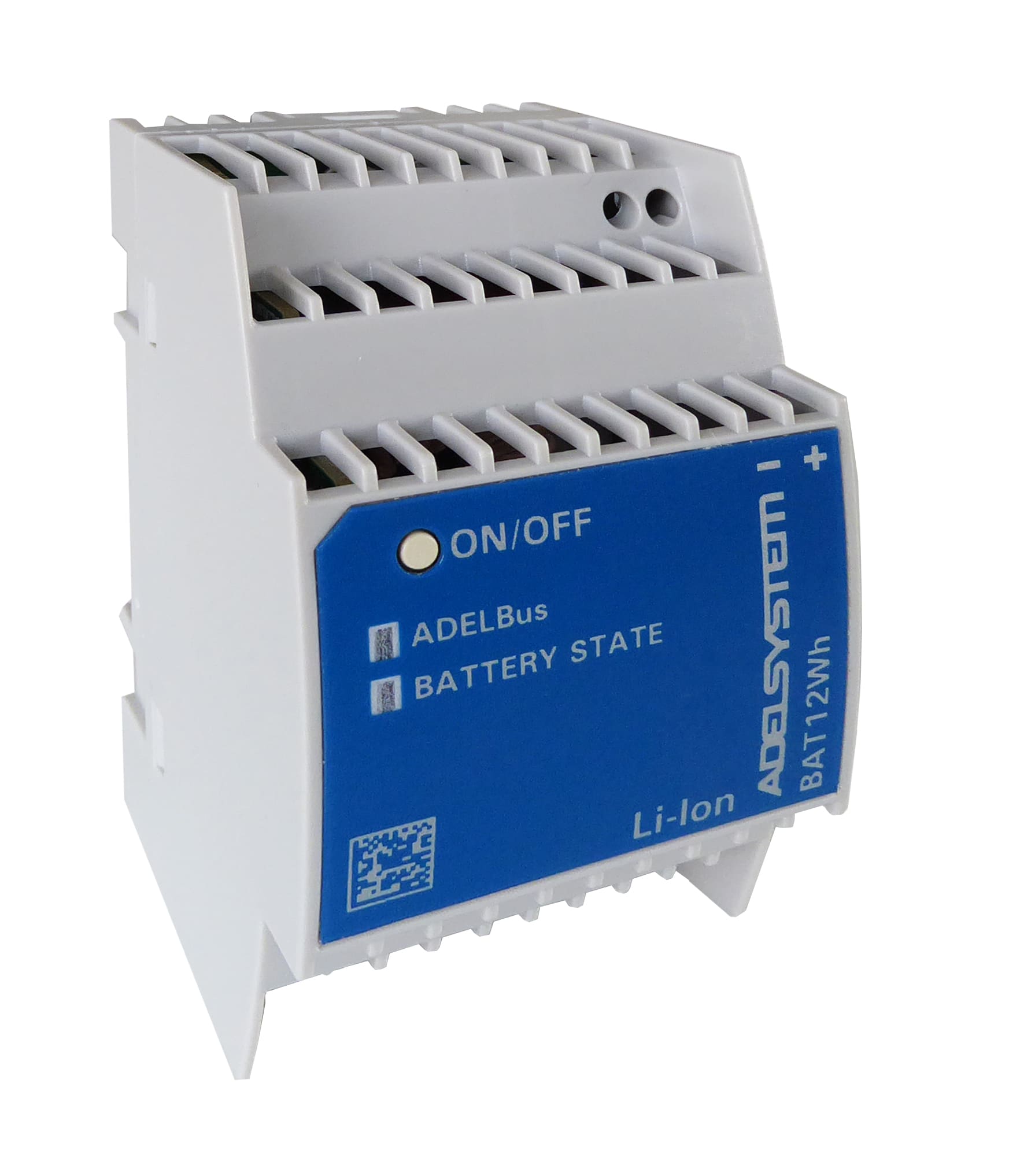 ADEL SYSTEM - Batteria LI-ion +Enclosure DIN RAIL Voltage 12-24v 12Wh