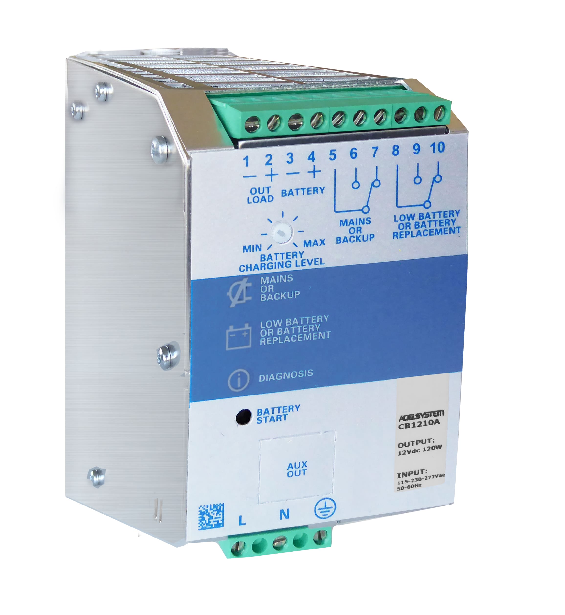 ADEL SYSTEM - Carica Batteria Ingresso: 115-230-277Vac Uscita: 12V 10A CB1210A