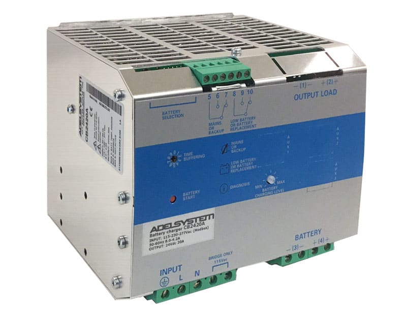 ADEL SYSTEM - Carica Batteria Ingresso: 115-230-277Vac Uscita: 24V 20A CB2420A