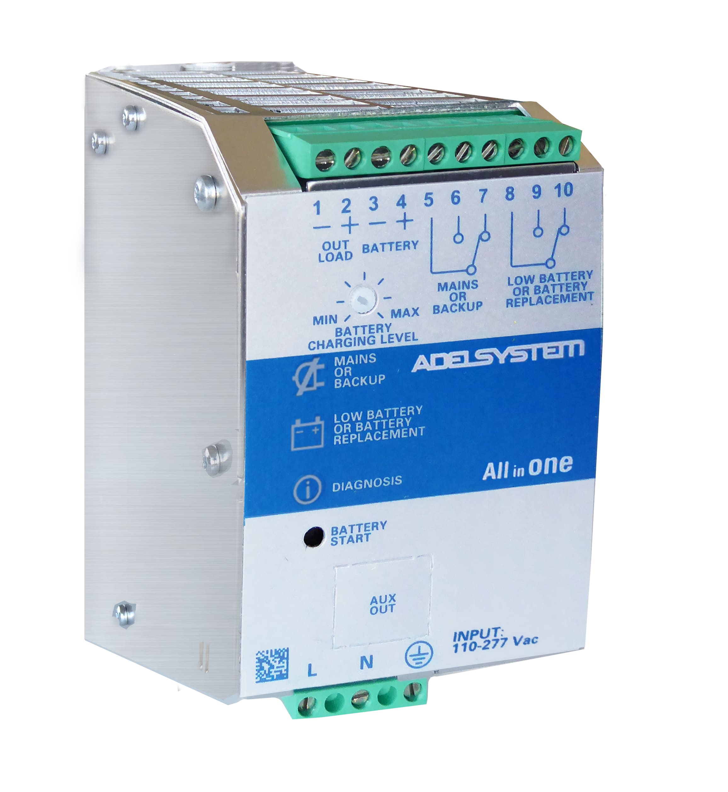 ADEL SYSTEM - DC-UPS Ingresso: 115-230-277Vac Uscita: 12v 10A