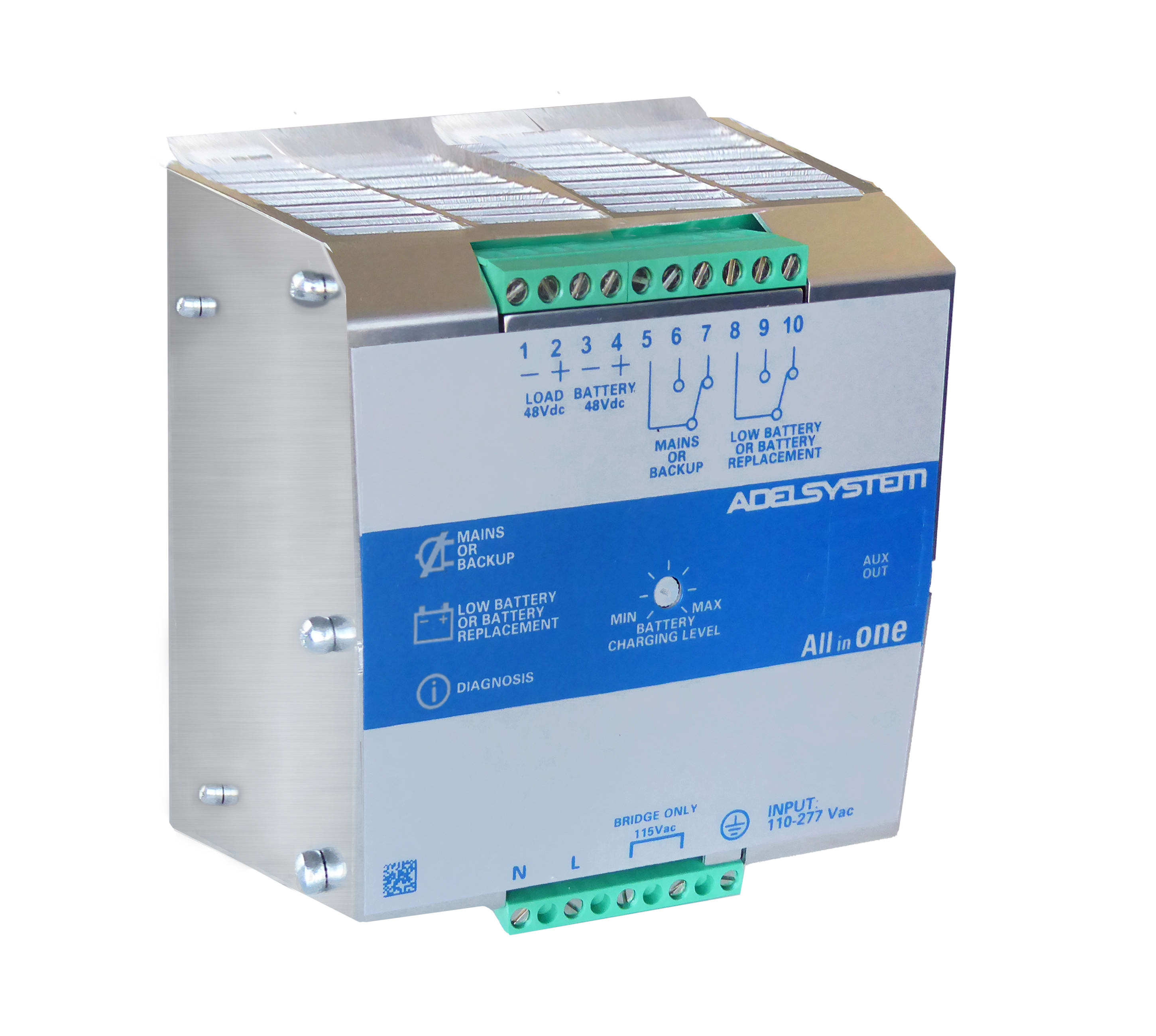 ADEL SYSTEM - DC-UPS Ingresso: 115-230-277Vac Uscita: 24v 10A con Start da Batteria